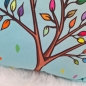 Preview: Kissen Herbstbaum türkis