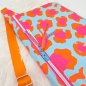 Preview: Bauchtasche / Crossbody Quattro - Leo - Hellblau / Pink / Orange