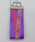 Preview: Schlüsselanhänger aus Gurtband lila / Paisley