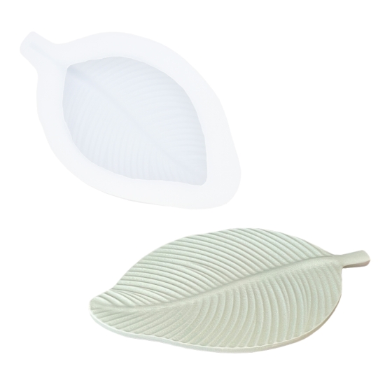 Silikonform breites Baumblatt / 29 cm x 17,5 cm x 1,5 cm