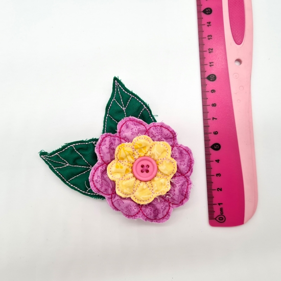 Preview: BlumenNaht Blümchen pink/gelb No.2