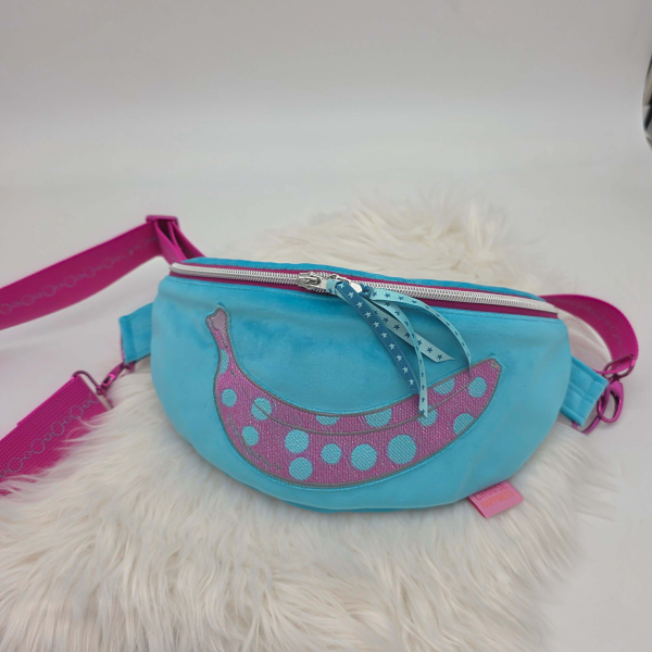 Gürteltasche - Banane - Blau-Türkis