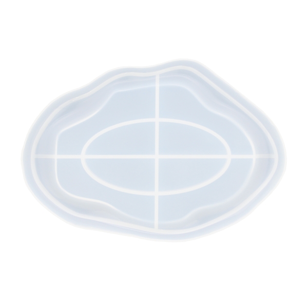 Silikonform ovaler Wellenteller 24,3 cm x 17 cm x 1,95 cm