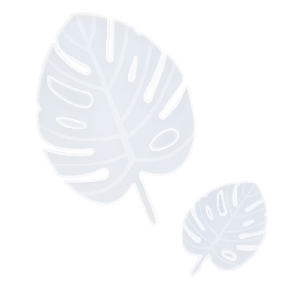 Silikonform-Set – Monstera - 12,3 cm x 8,7 cm + 24,5 cm x 17,2 cm
