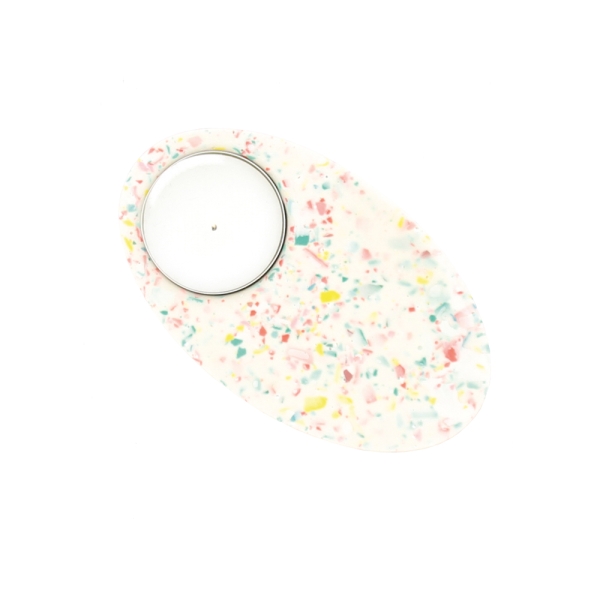 Silikonform ovaler Teelichthalter - 13,8cm x 9cm x 4,7cm