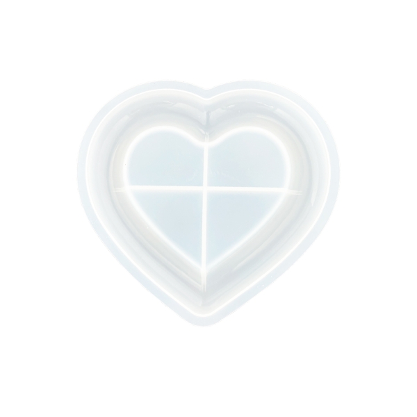 Silikonform 15,5 cm x 14,4 cm x 1,8 cm – herzförmige Schale