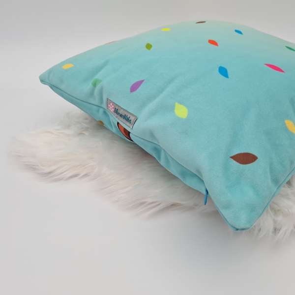 Kissen Herbstbaum türkis