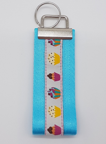 Schlüsselanhänger aus Gurtband mint / Muffin