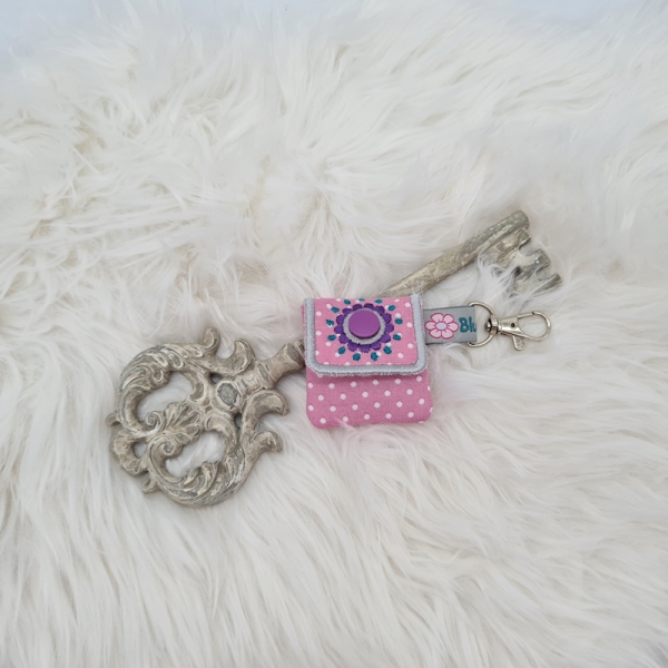 Schlüsselanhänger-Täschchen rosa