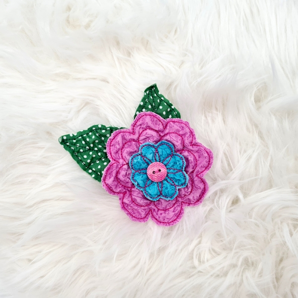 BlumenNaht Blümchen pink/türkis