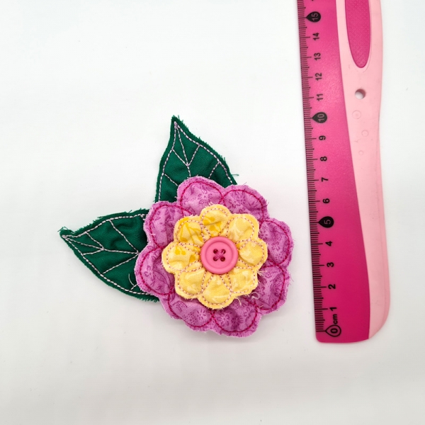 BlumenNaht Blümchen pink/gelb No.2