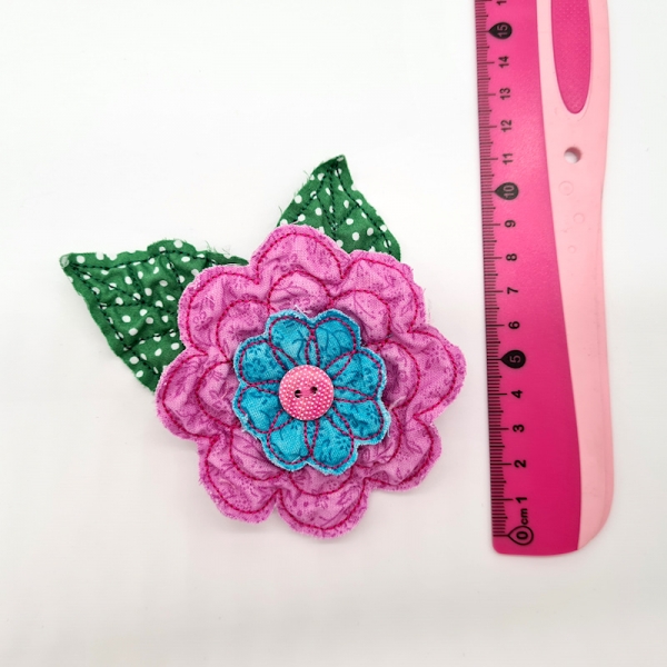 BlumenNaht Blümchen pink/türkis